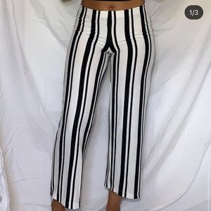 Striped black & white pants